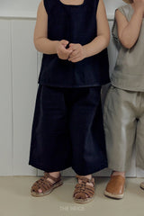 ［The beige］Linen wide pants