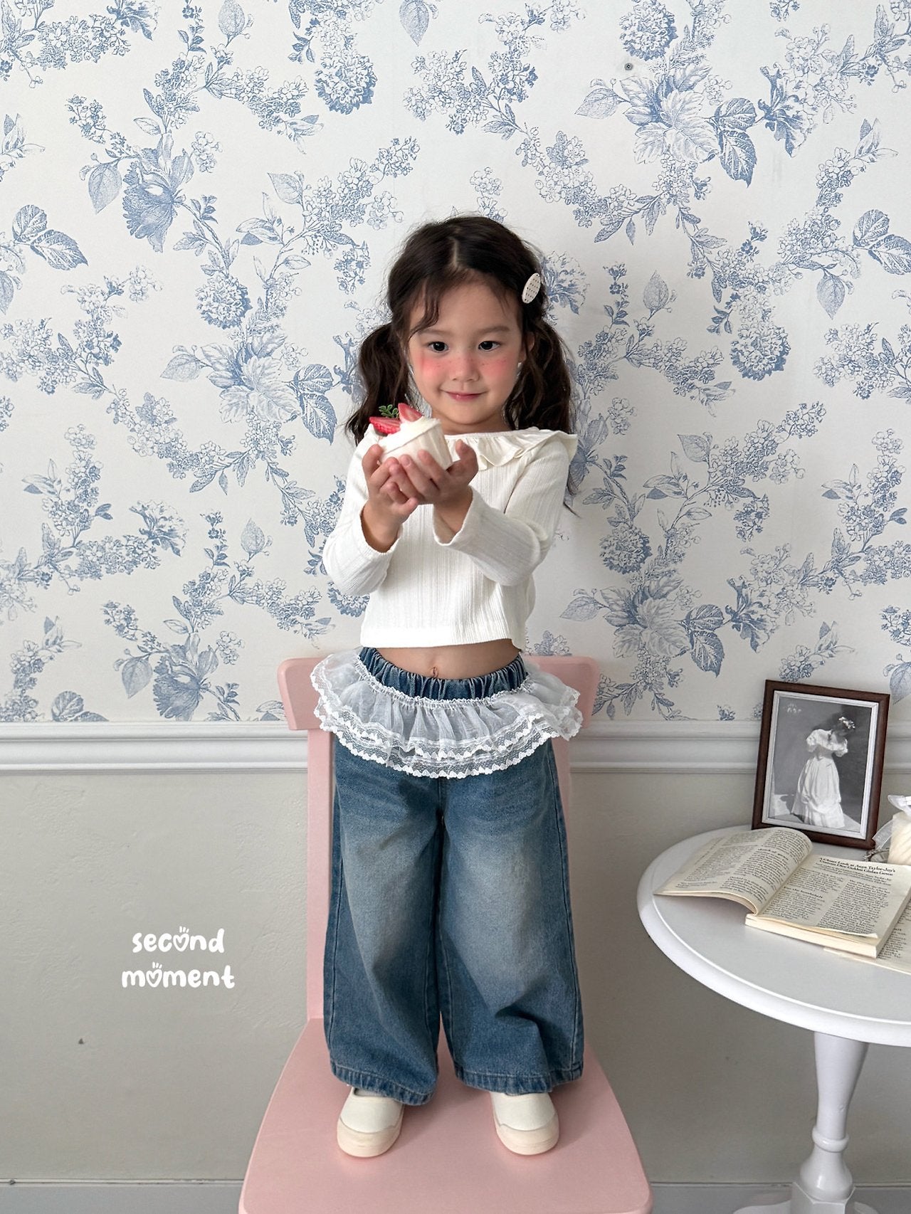 ［second moment］Frill collar rib tops
