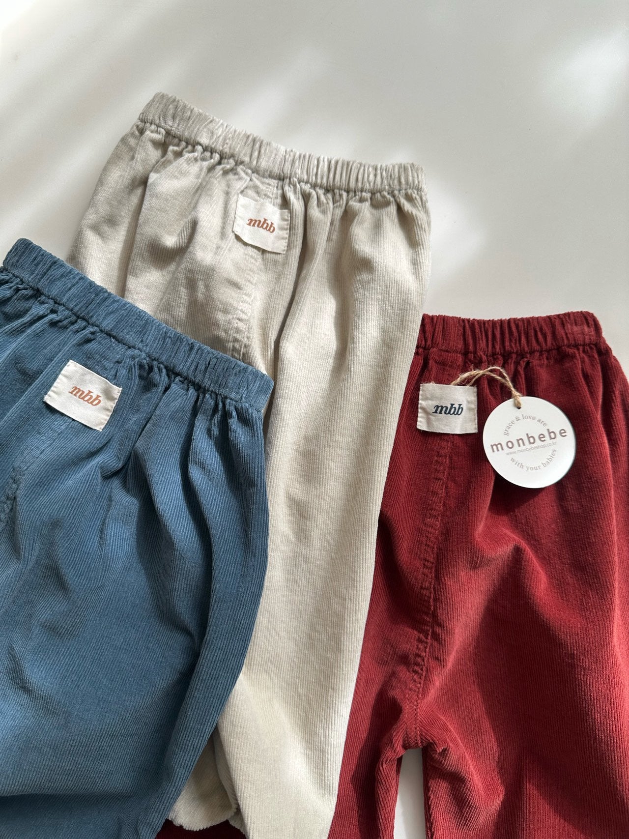 [monbebe] Corduroy jogger pants