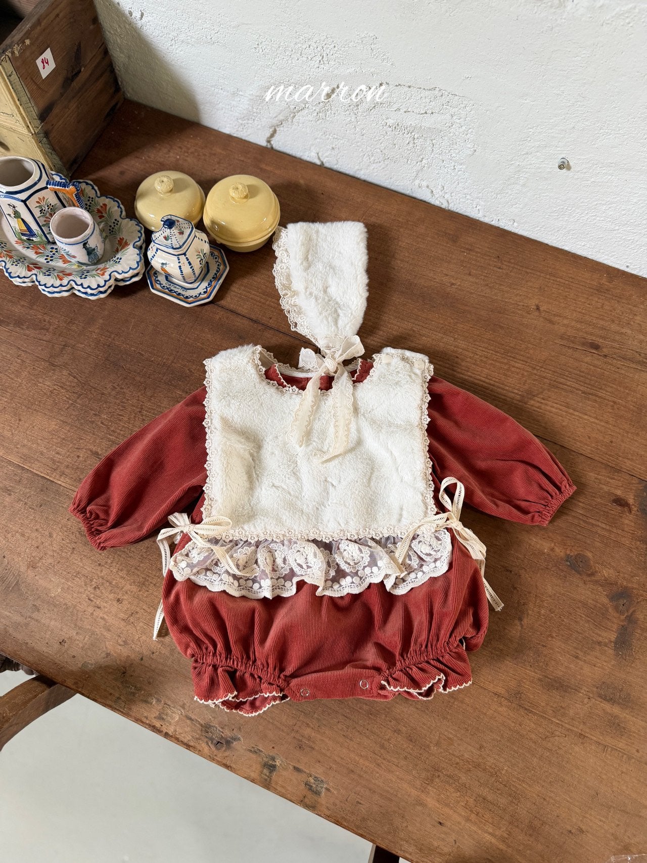 ［marron］Cozy fur vest