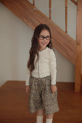 ［Melikey］Leopard heart bamuda pants