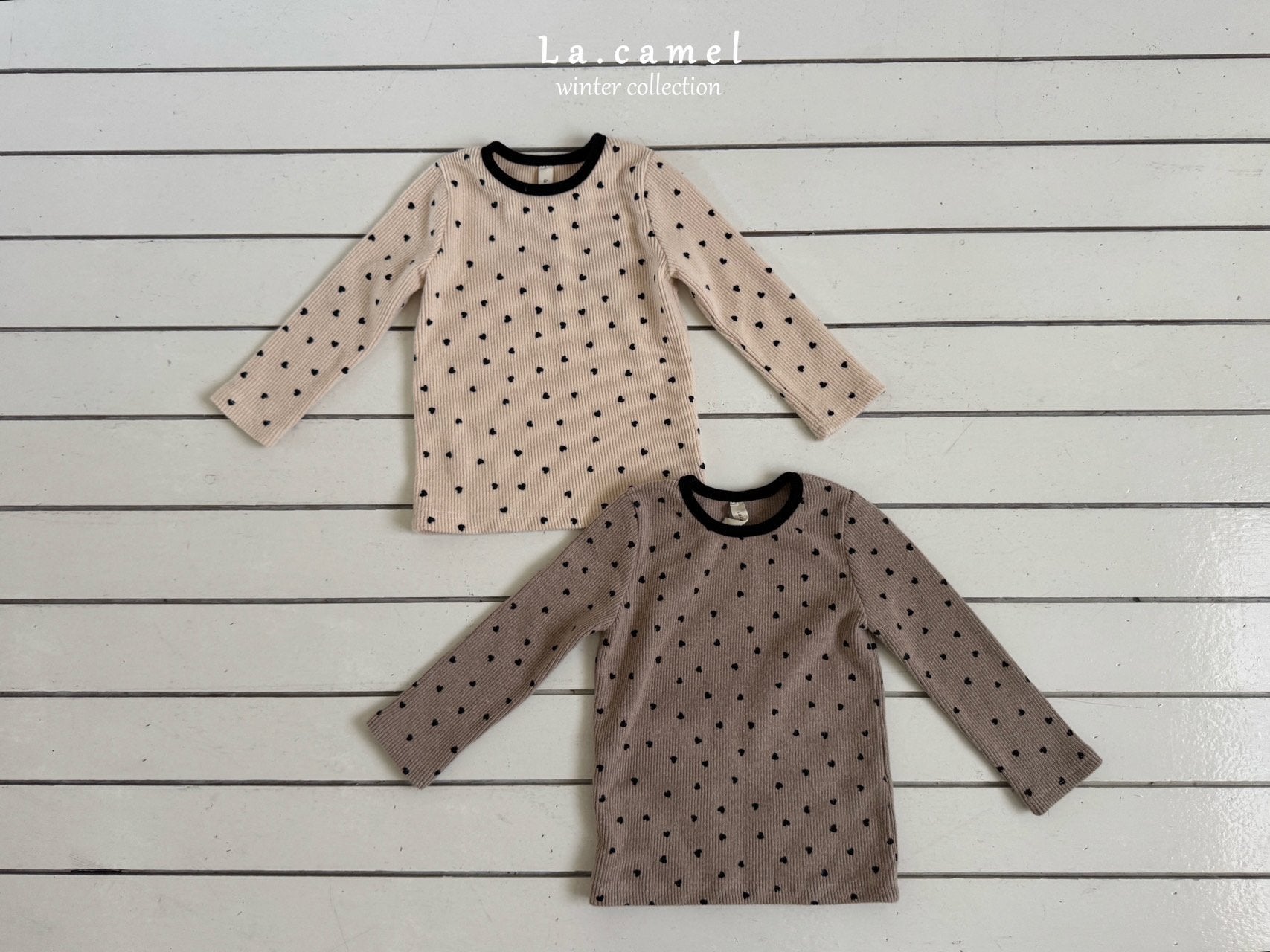 ［La.camel］Heart warm tee