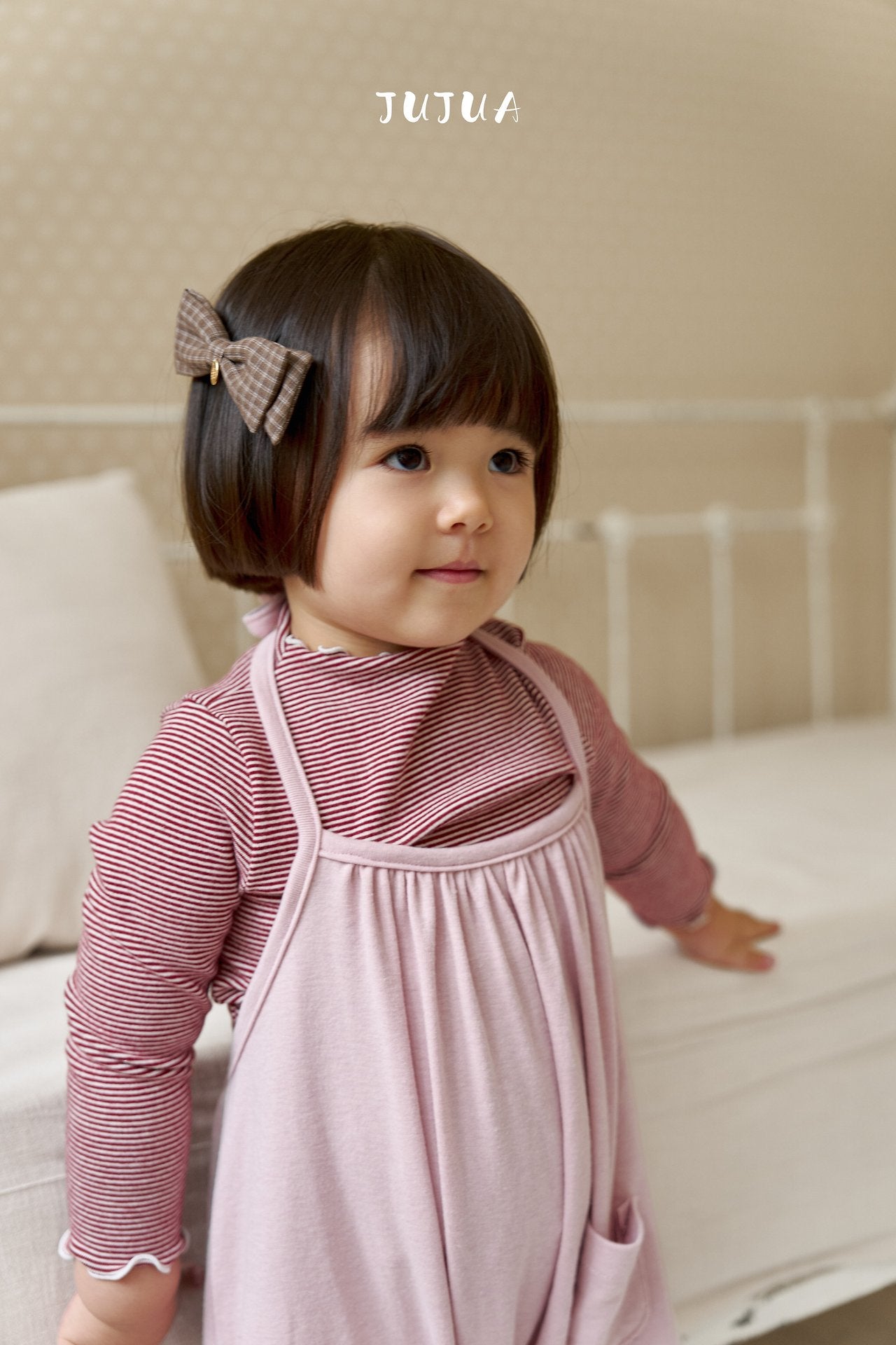 ［jujua］Stripe mellow tops