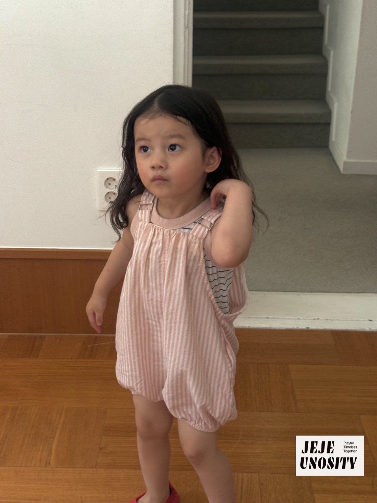 ［jejeunosity］Stripe overalls