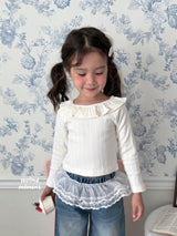 ［second moment］Frill collar rib tops