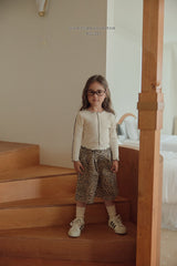 ［Melikey］Leopard heart bamuda pants