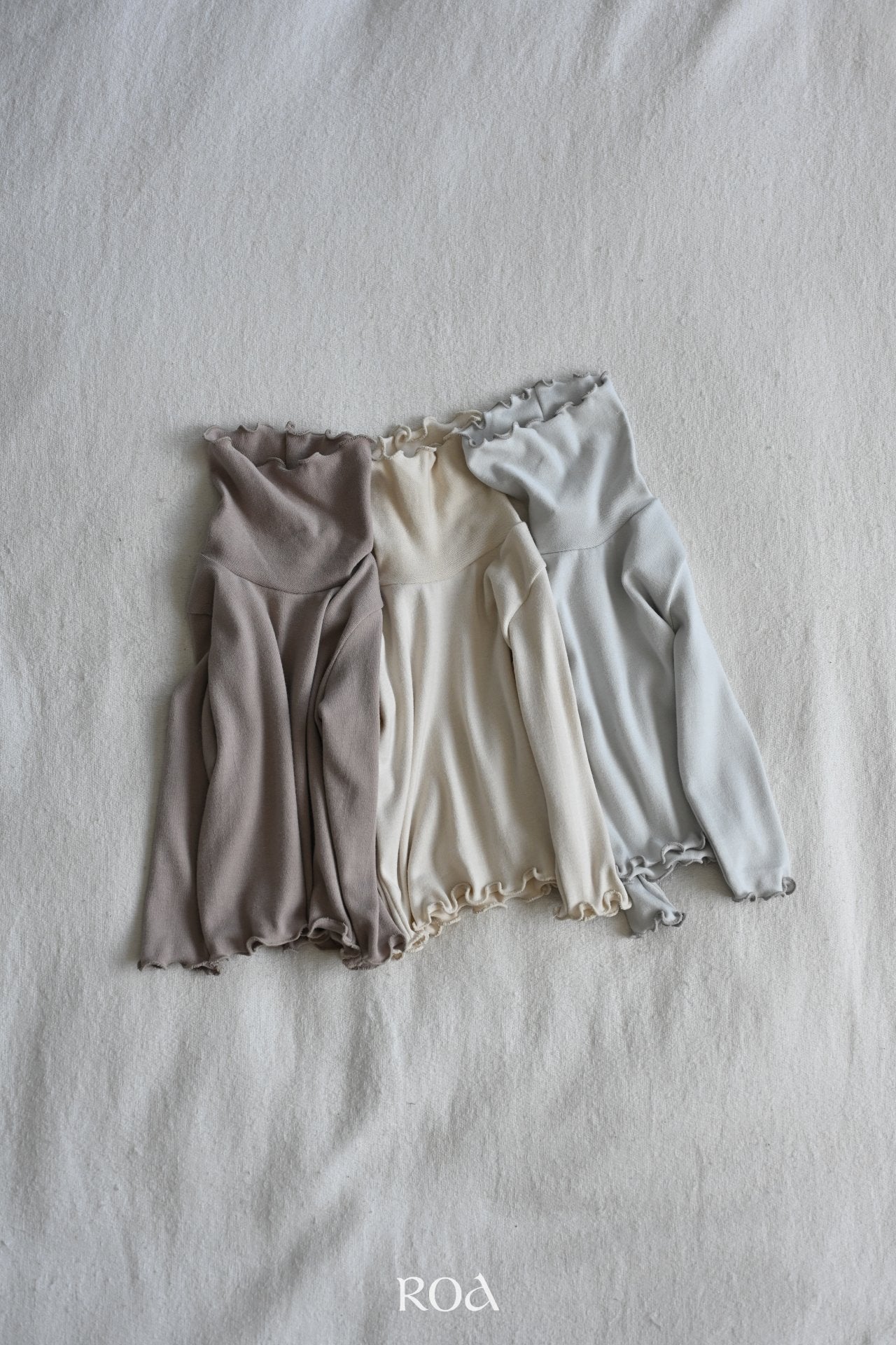 ［ROA］Basic mellow neck tops