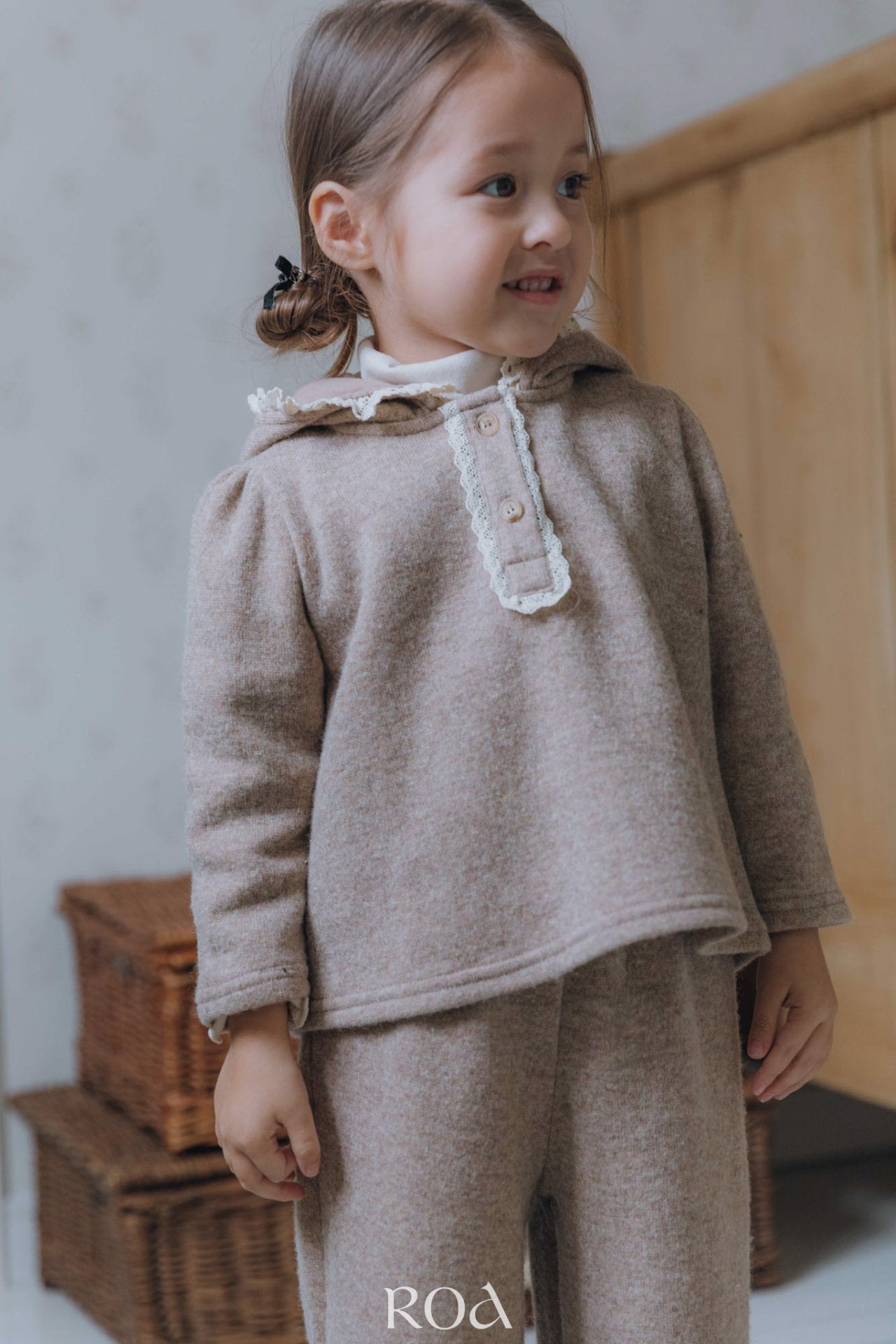 ［ROA］Basic mellow neck tops