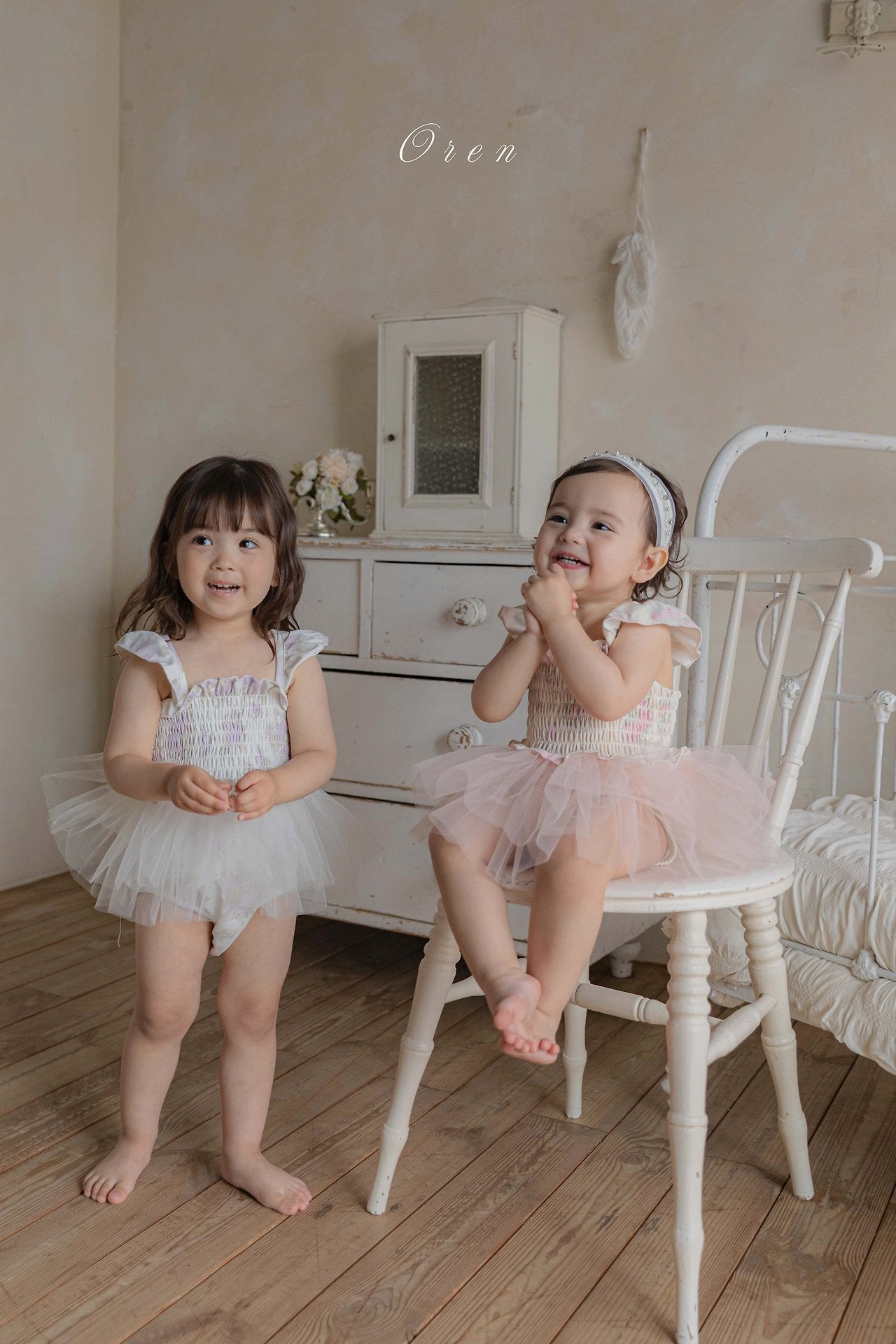 ［OREN］Flora tulle swim wear
