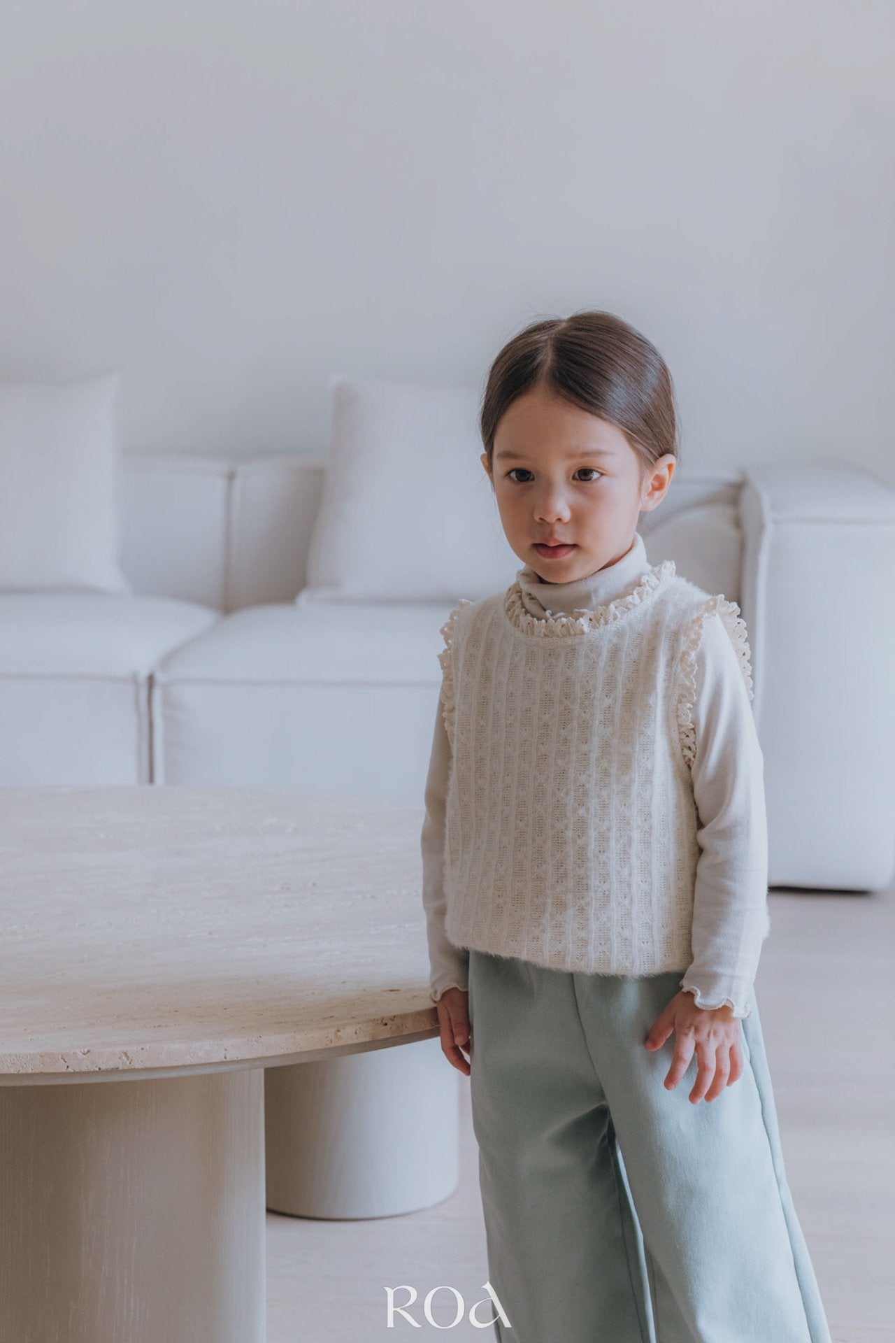 ［ROA］Basic mellow neck tops