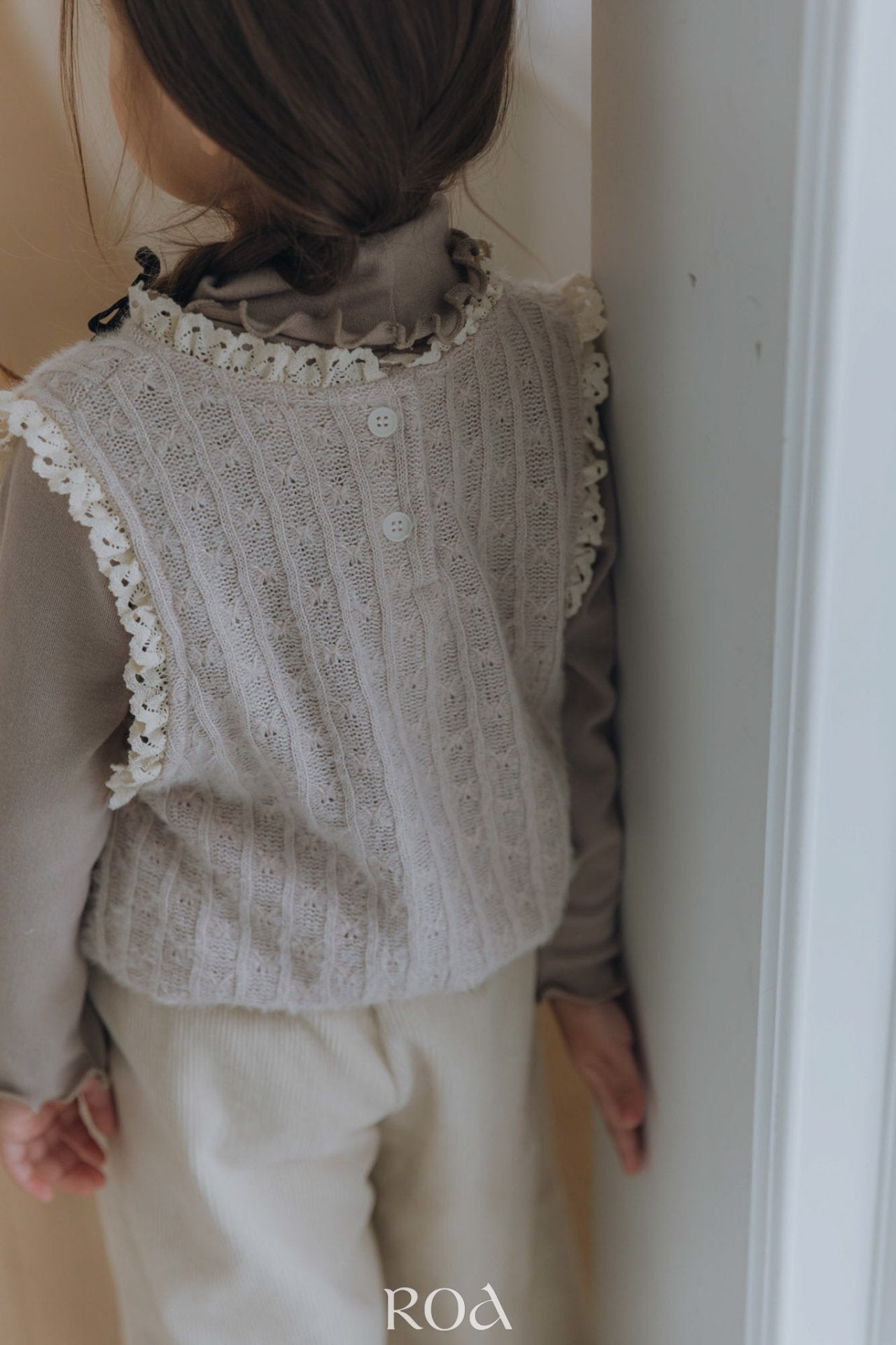 ［ROA］Basic mellow neck tops