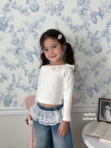 ［second moment］Frill collar rib tops
