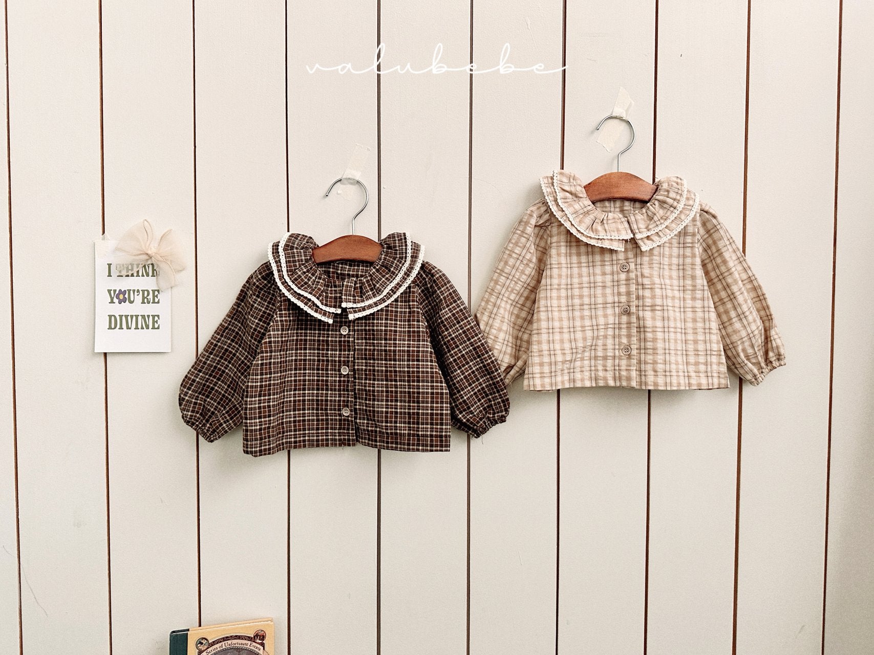 ［valubebe］Petit check frill blouse (baby)