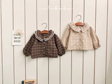 ［valubebe］Petit check frill blouse (baby)