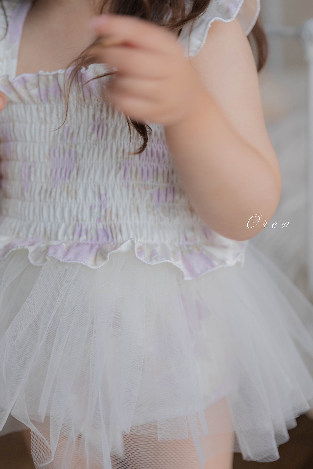 ［OREN］Flora tulle swim wear