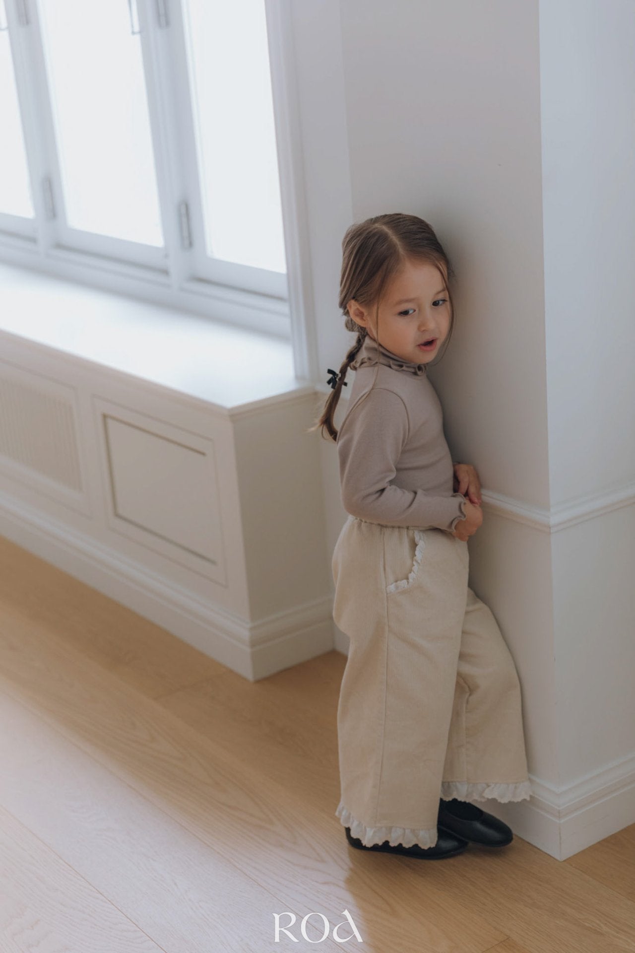 ［ROA］Basic mellow neck tops