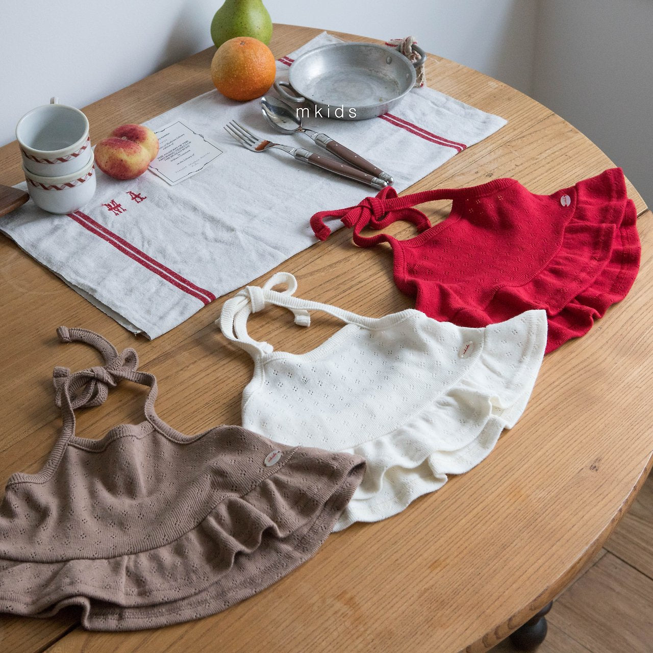 ［mkids］Eyelet halter bustier