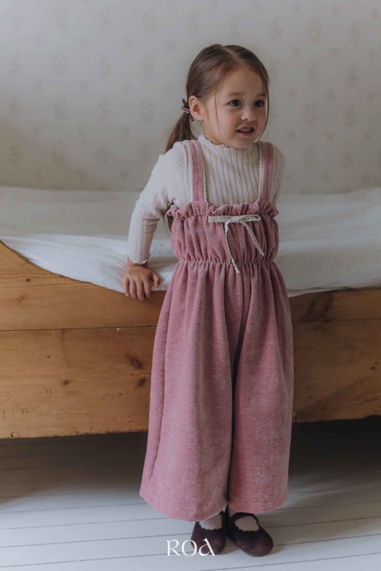 ［ROA］Shirring jumpsuit