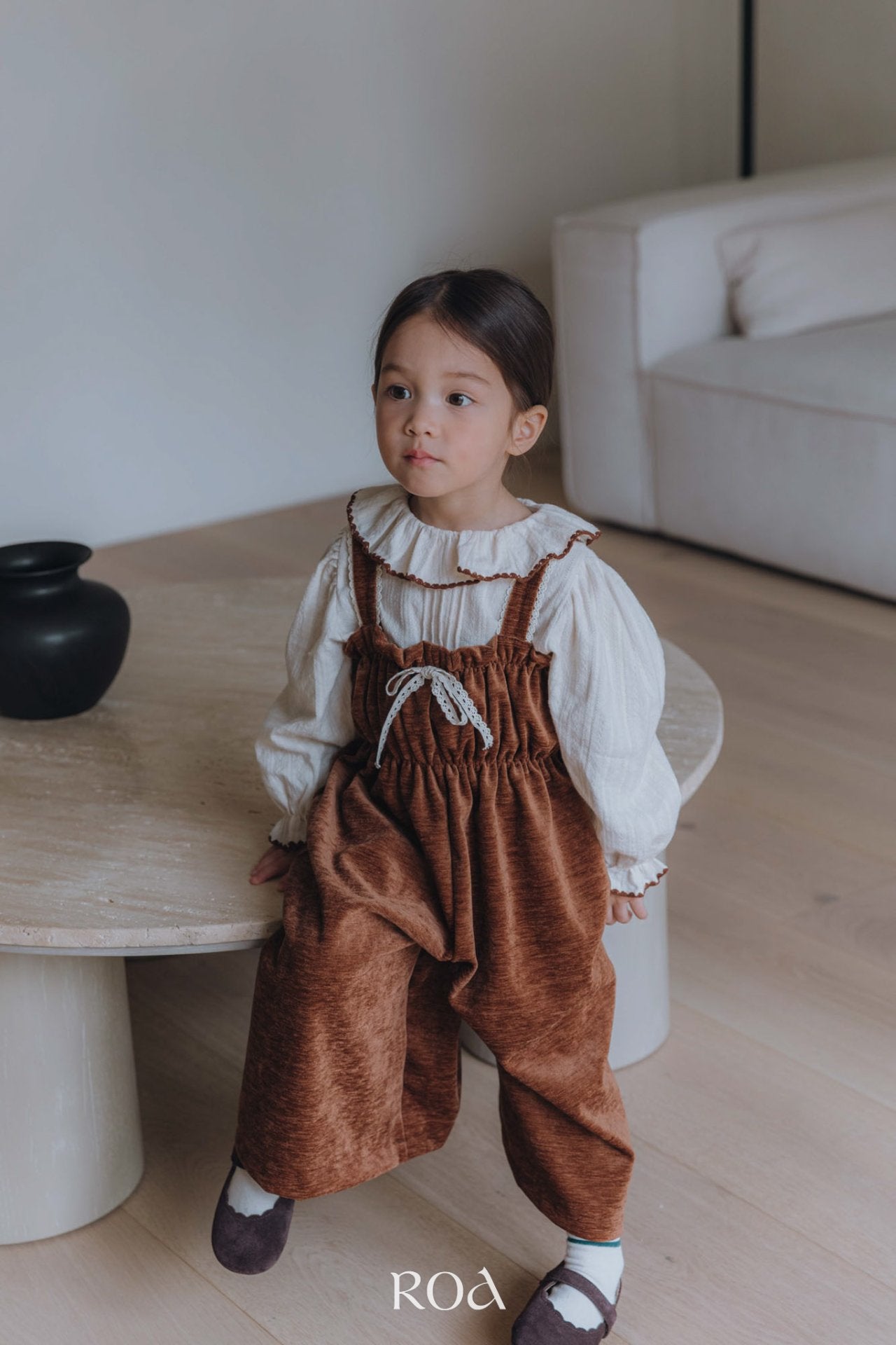 ［ROA］Shirring jumpsuit