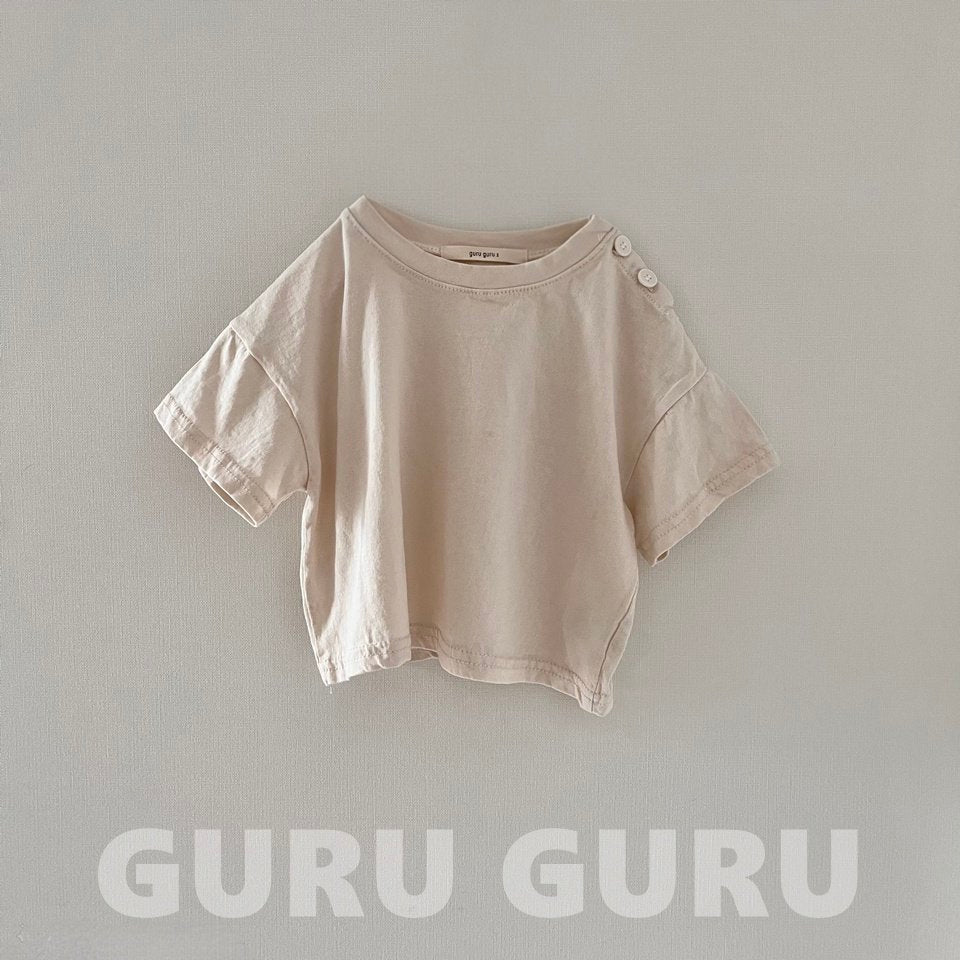 ［guruguru］Shoulder button tee