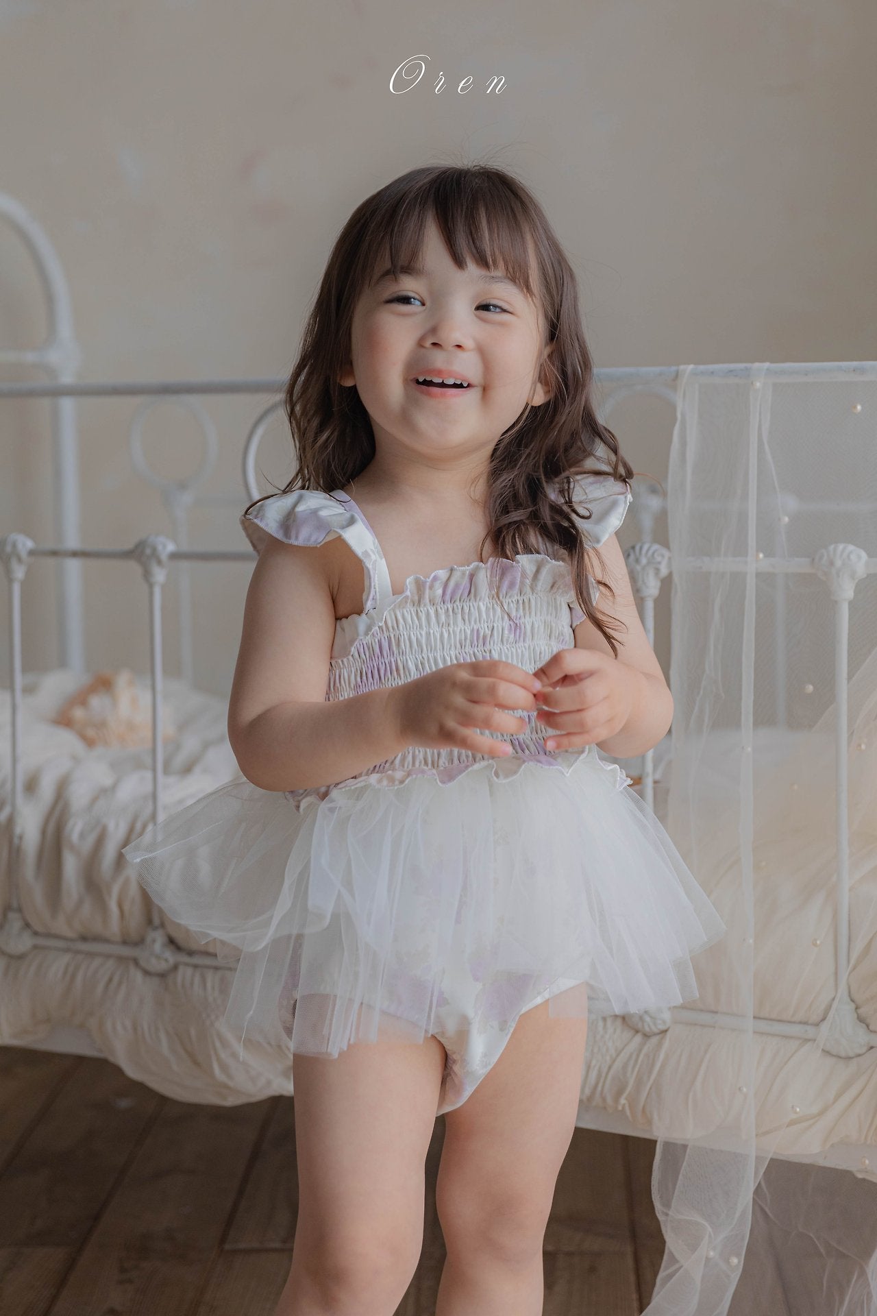［OREN］Flora tulle swim wear