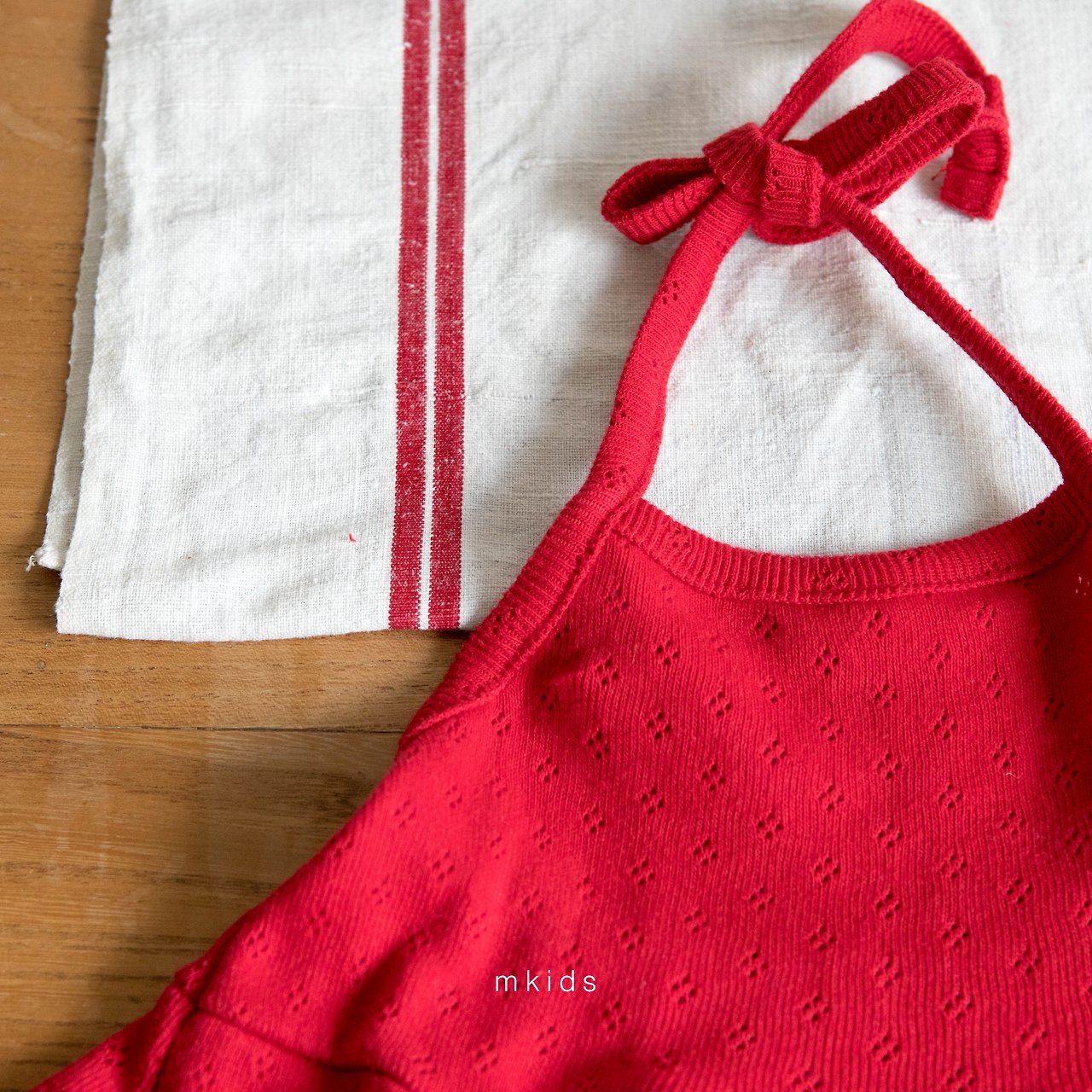 ［mkids］Eyelet halter bustier