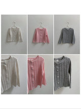 ［digreen］Wiggly rib cardigan (mom)