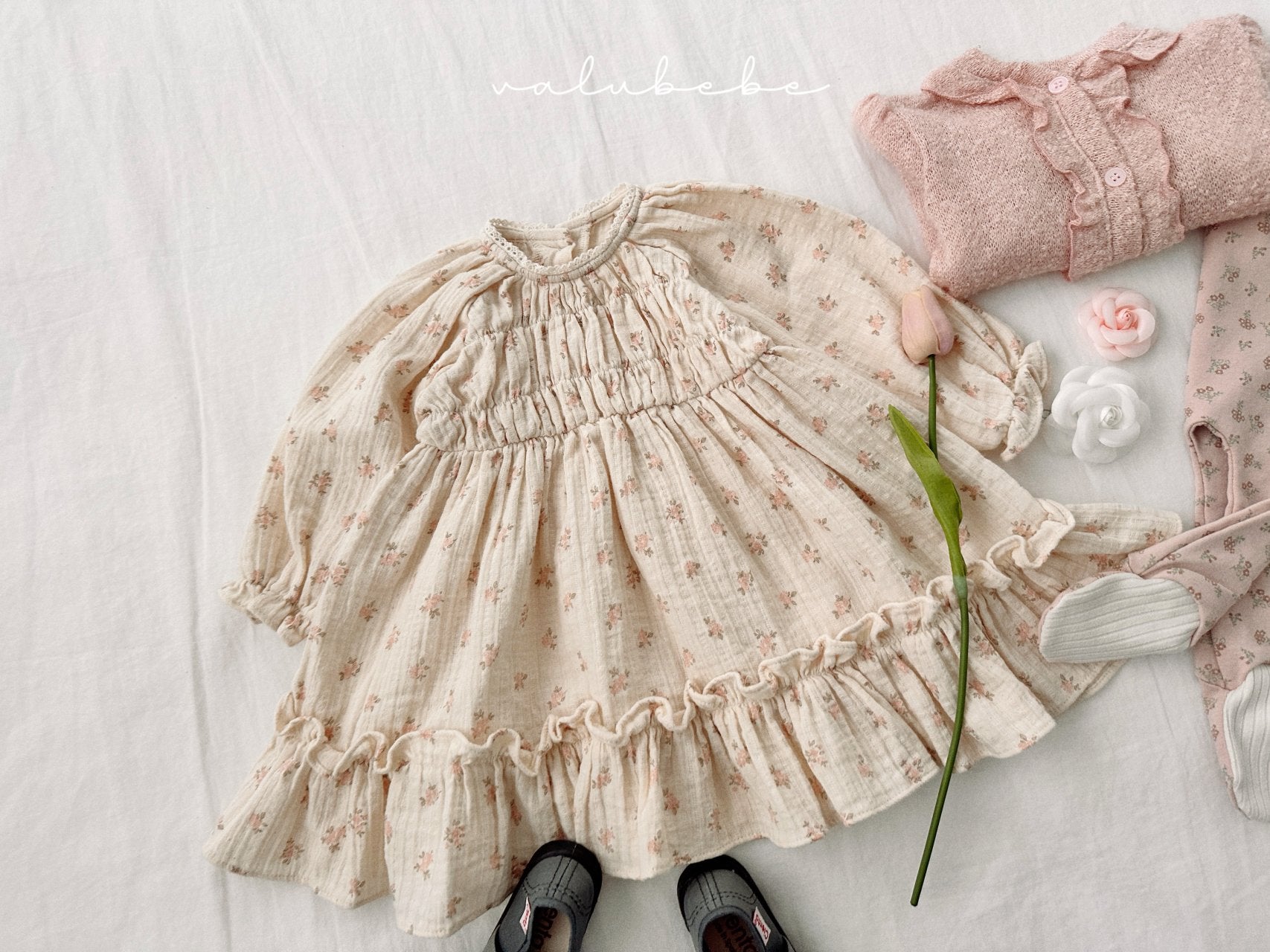 ［valubebe］Saffron flower one-piece (baby)
