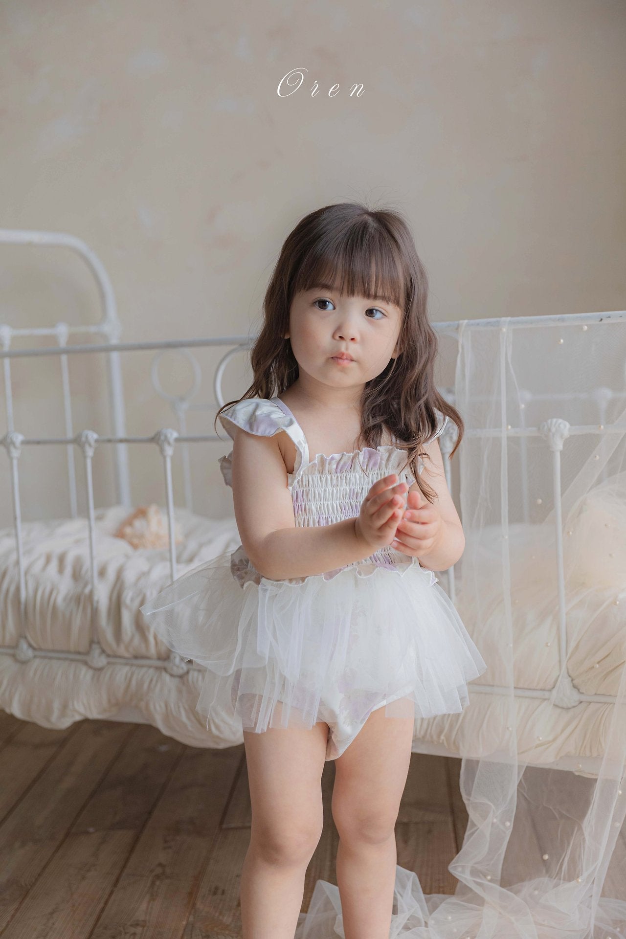 ［OREN］Flora tulle swim wear