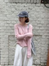 ［digreen］Wiggly rib cardigan (mom)