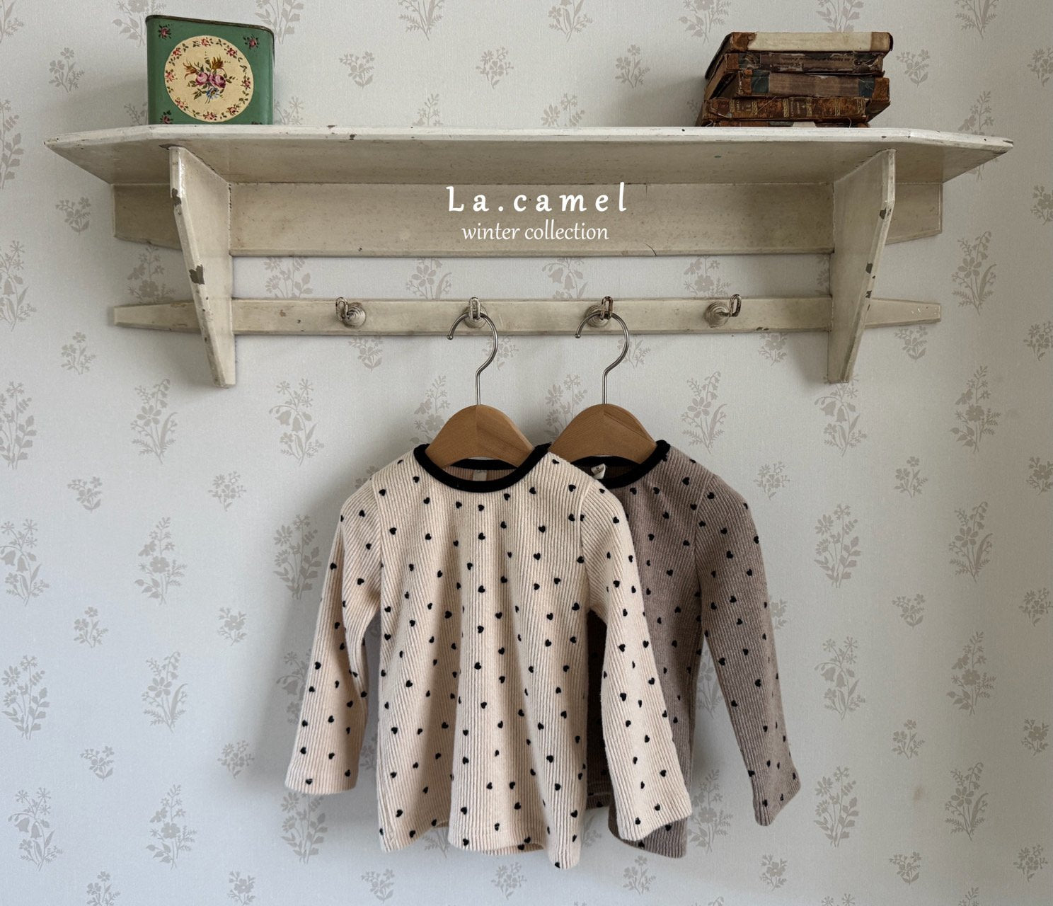 ［La.camel］Heart warm tee