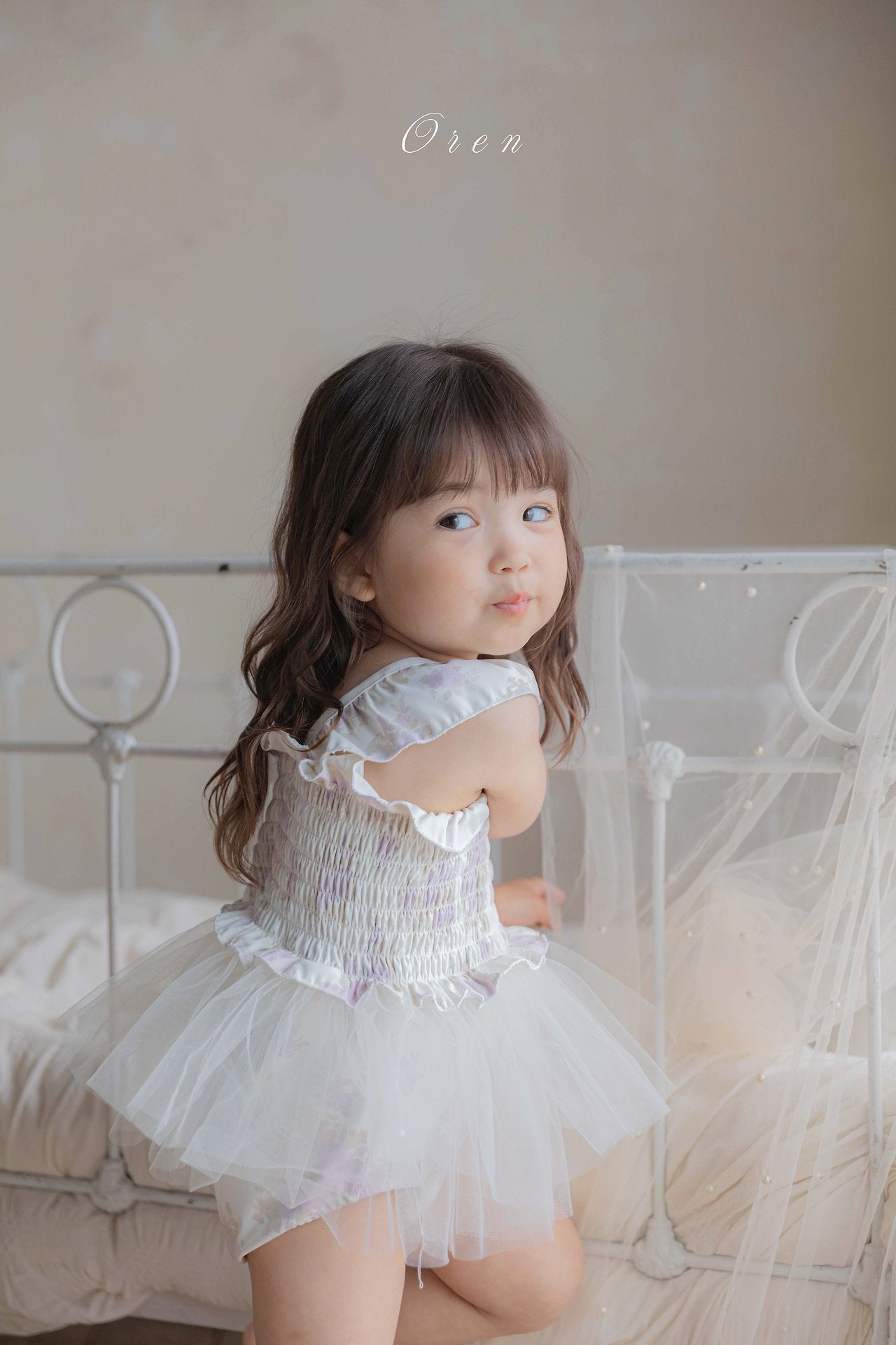 ［OREN］Flora tulle swim wear