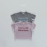 ［Bonito］Love is all tee (baby, kids, adult)