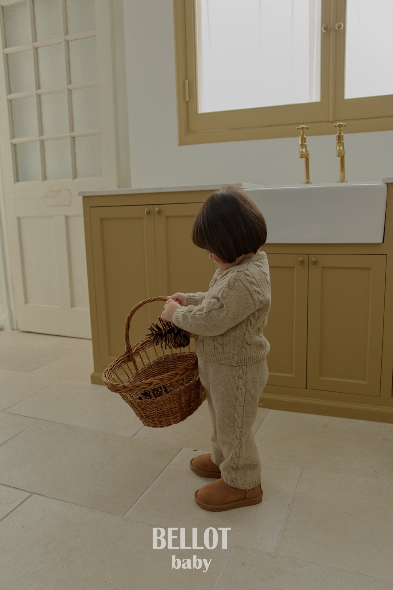 ［BELLOT］Berry cashmere knit pants (baby)