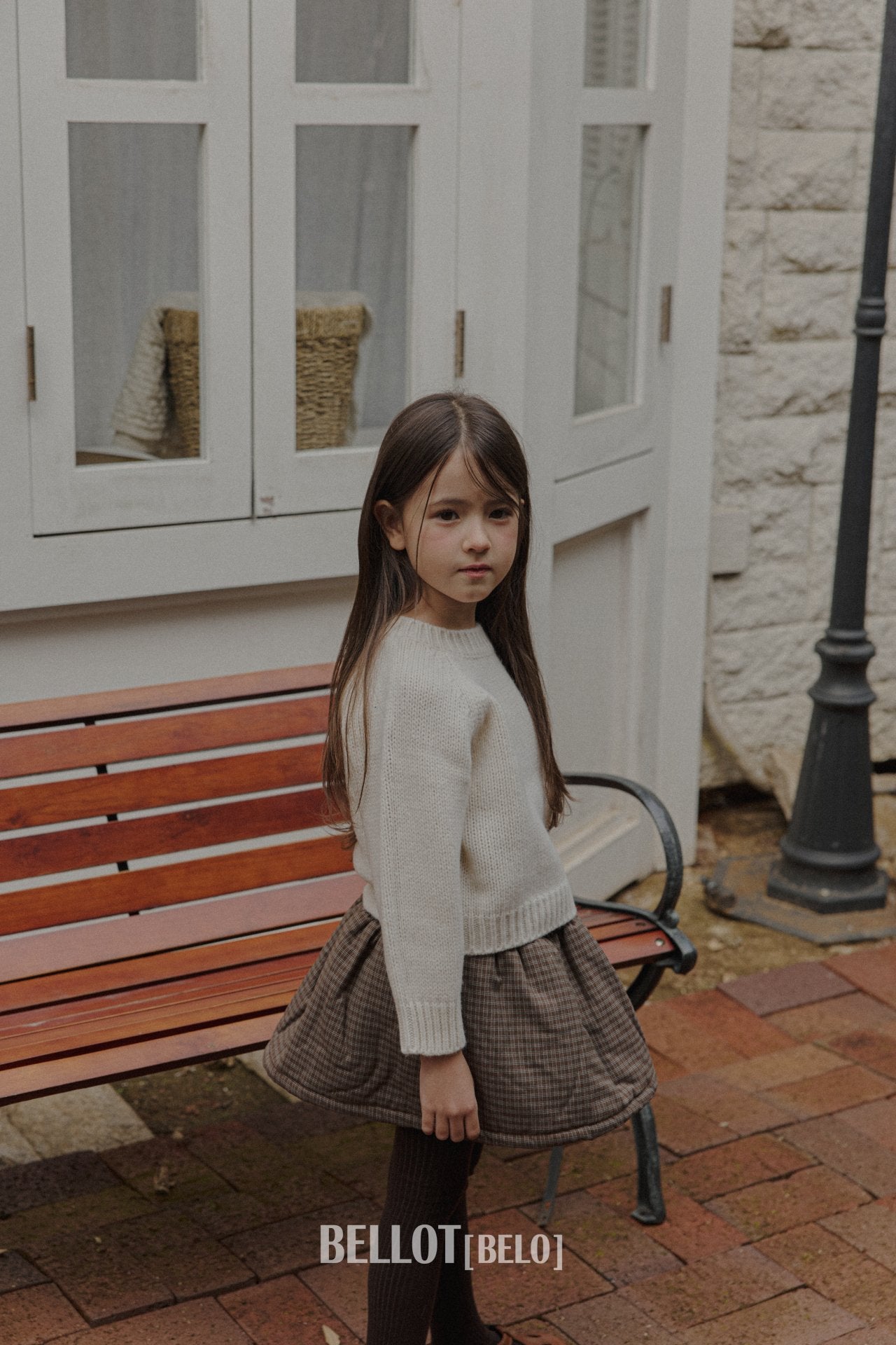 ［BELLOT］Bobo check skirt (kids)