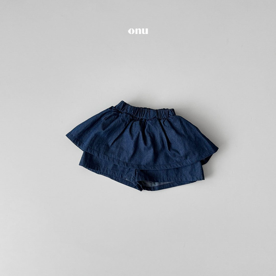 ［onu］Denim skirt pants
