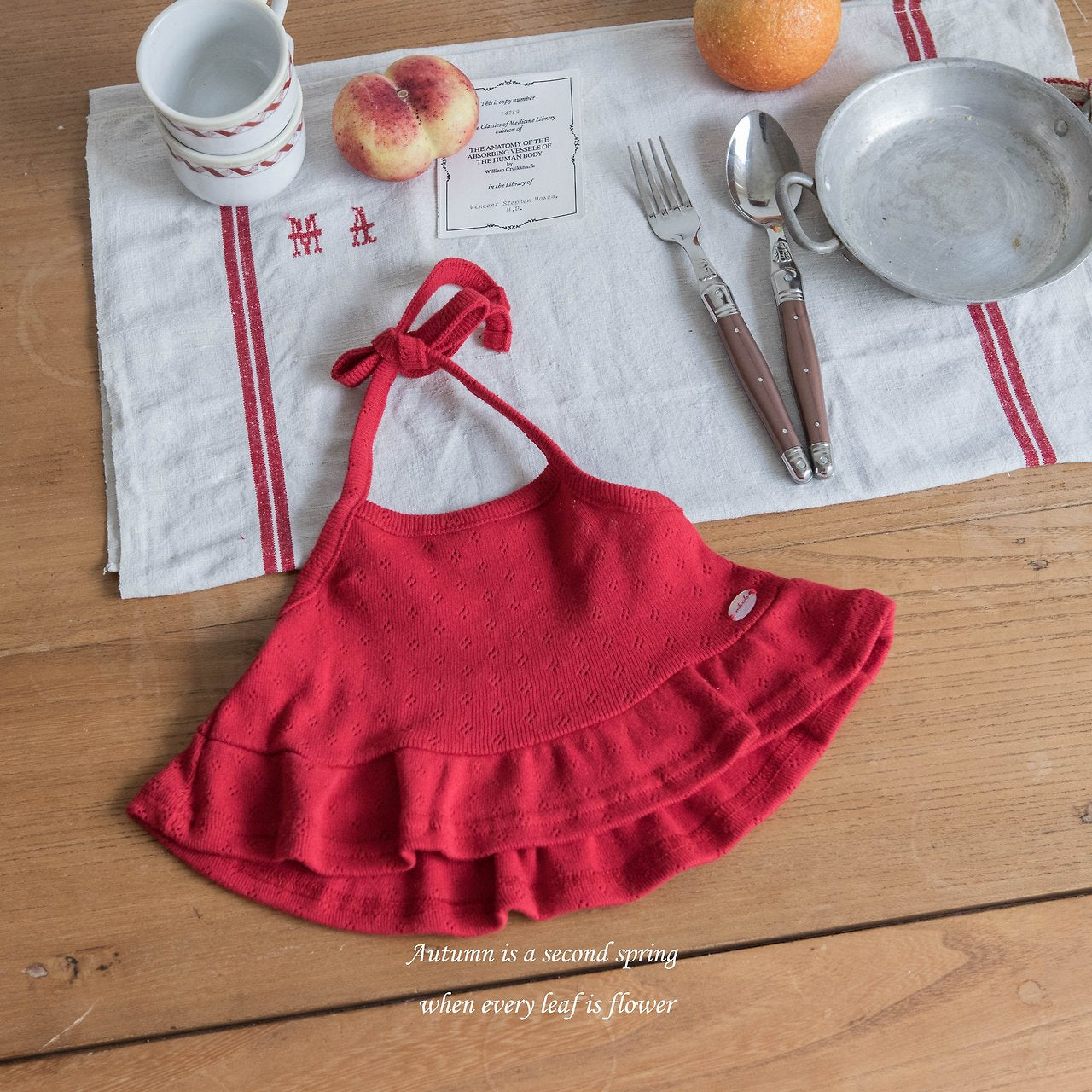 ［mkids］Eyelet halter bustier