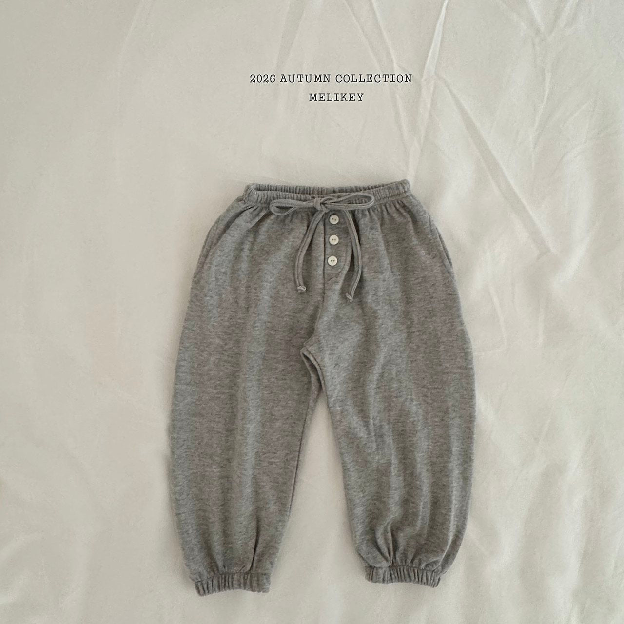 ［Melikey］Button color jogger pants