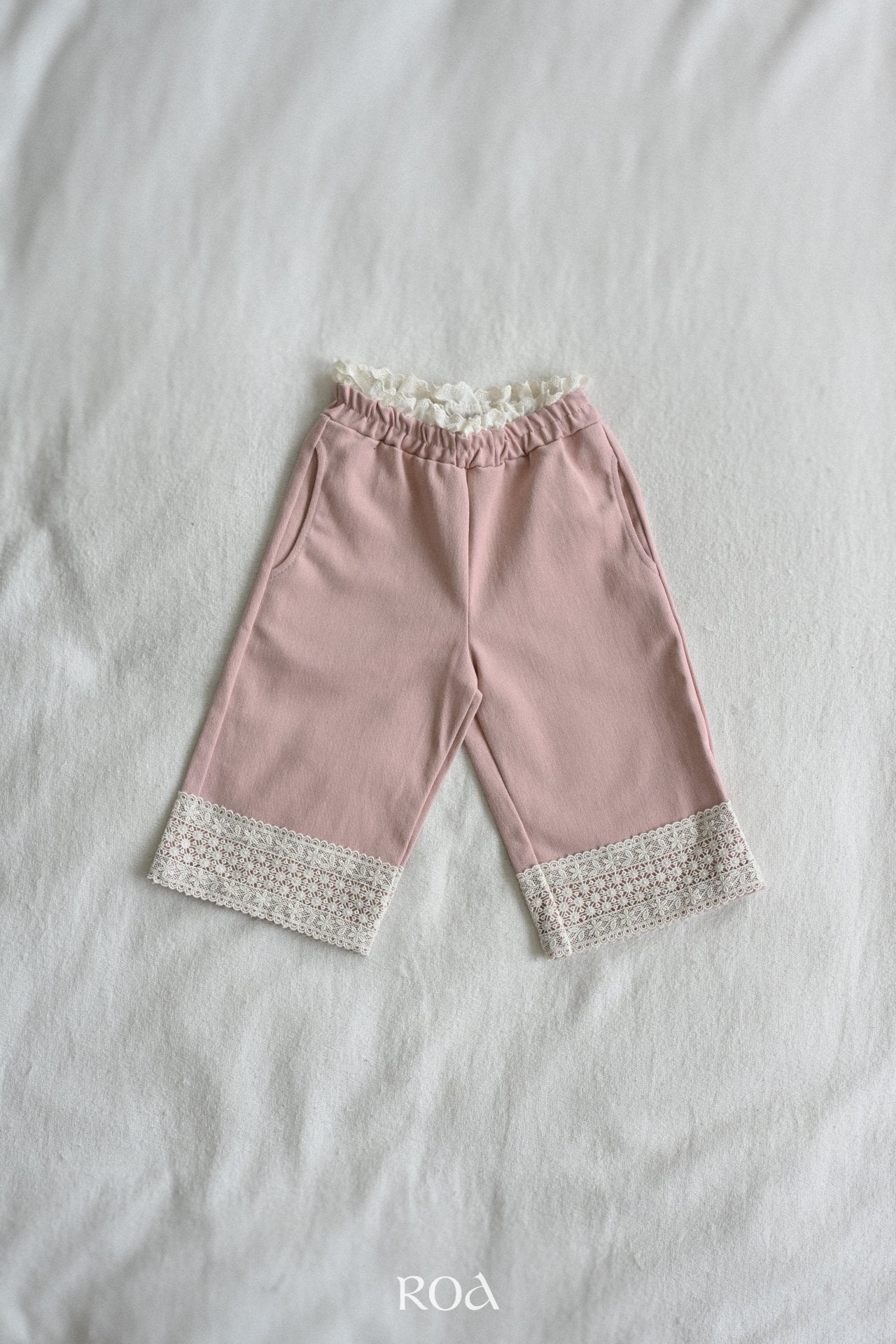［ROA］Lace wide pants