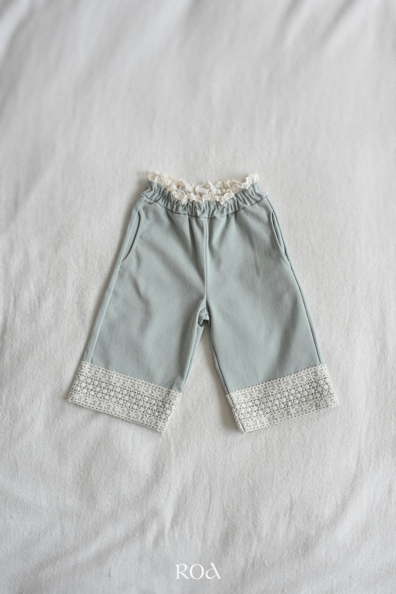 ［ROA］Lace wide pants