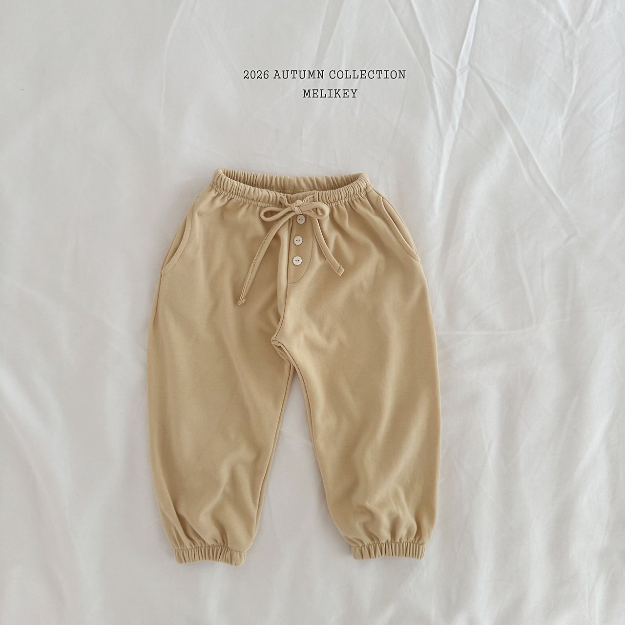 ［Melikey］Button color jogger pants