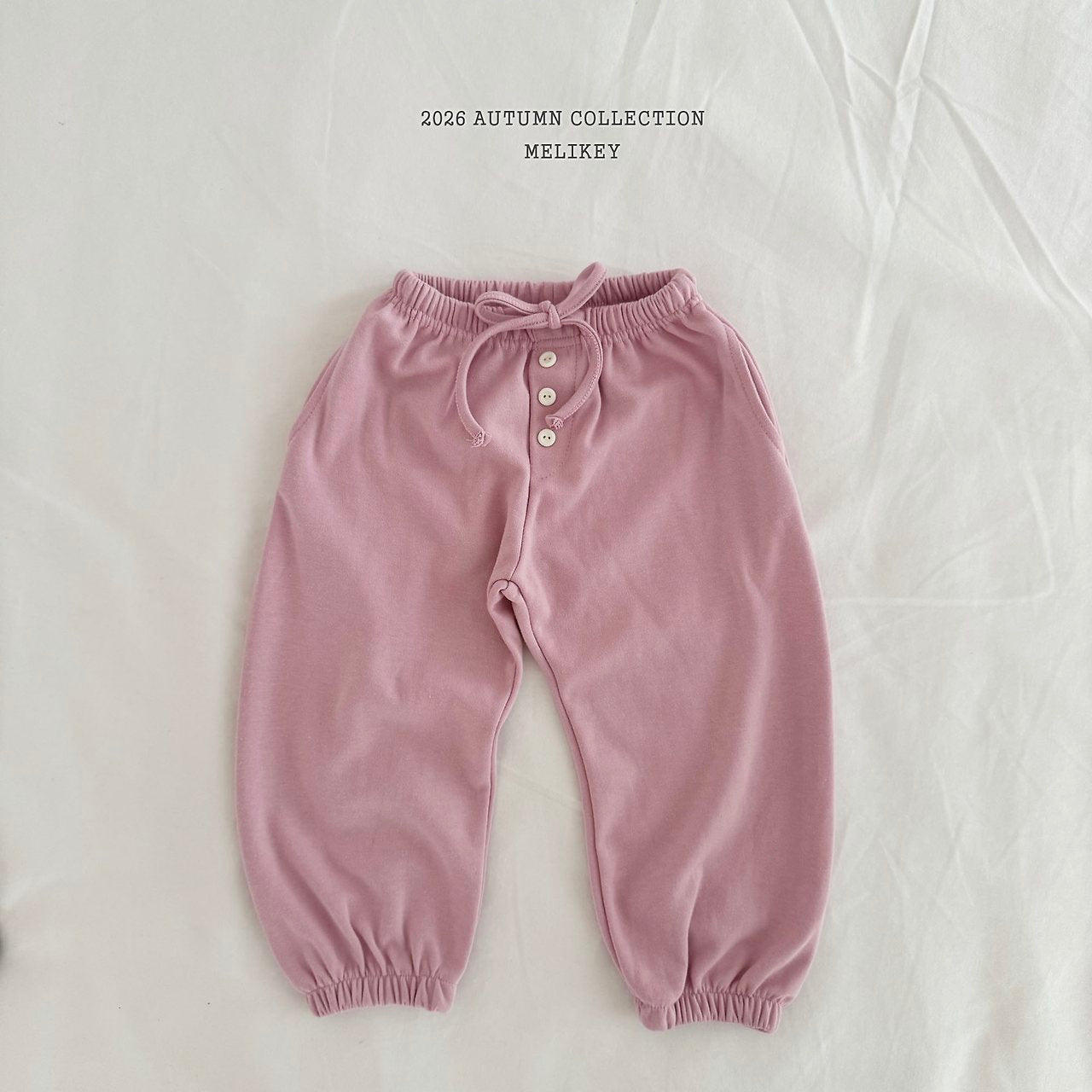 ［Melikey］Button color jogger pants