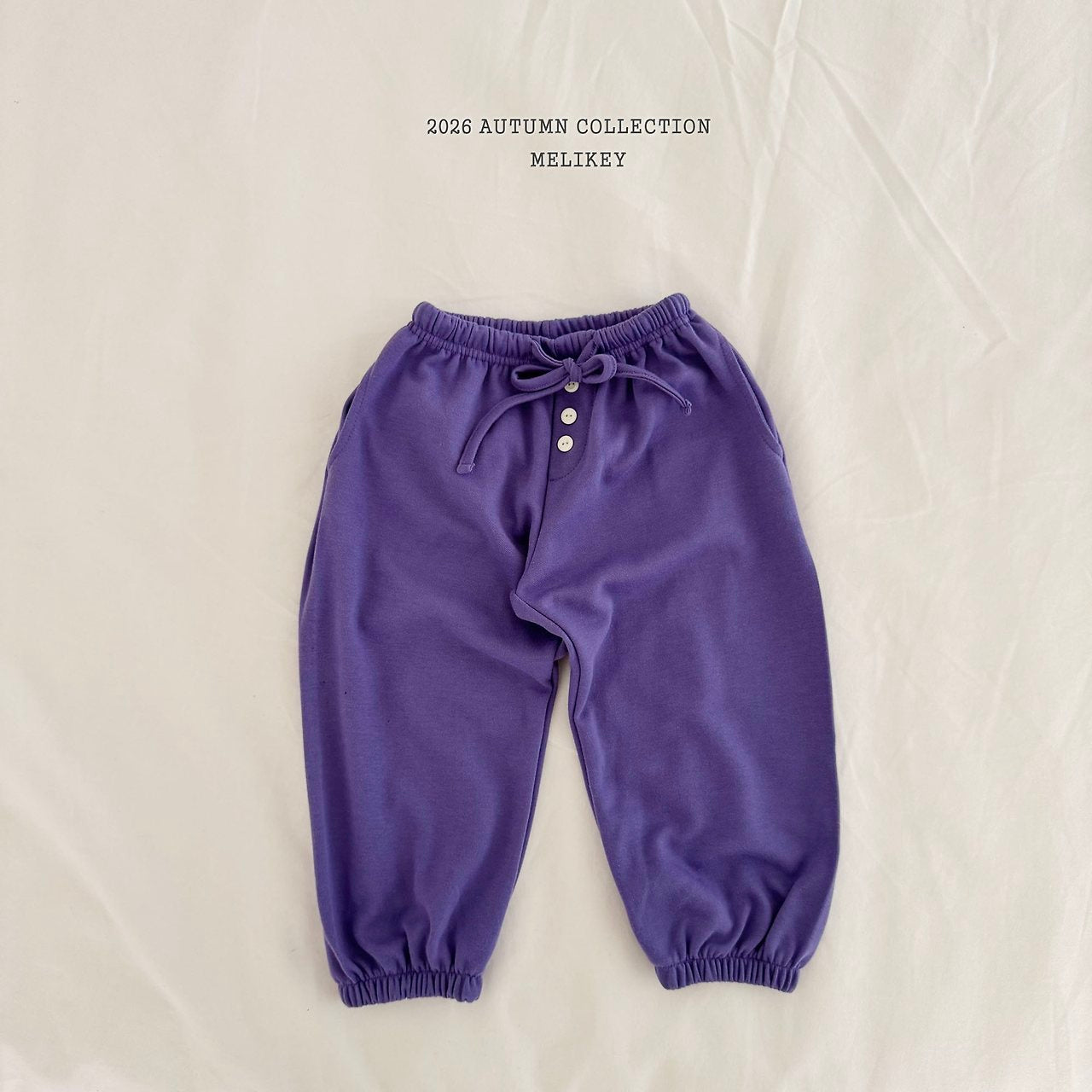 ［Melikey］Button color jogger pants