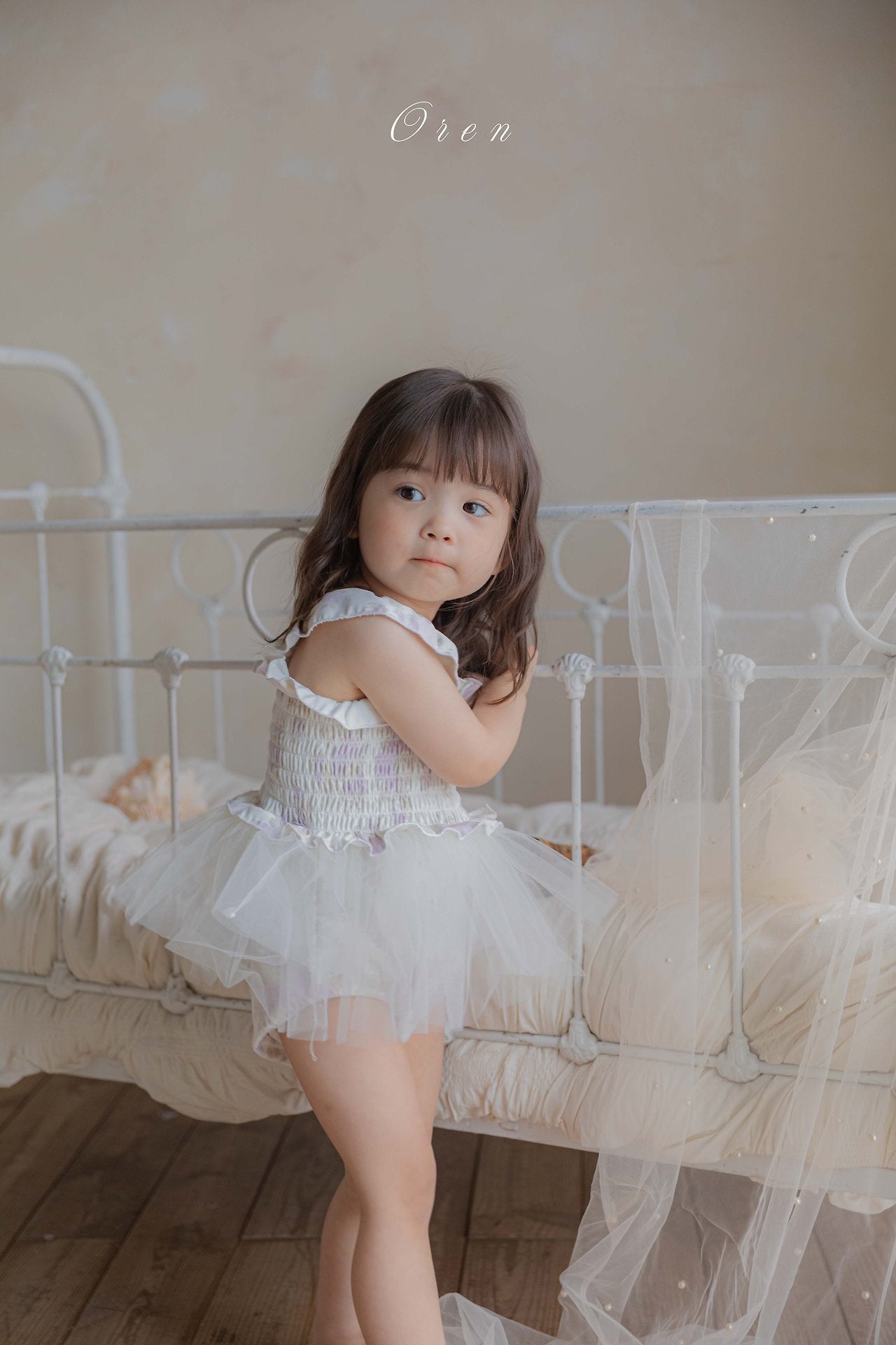 ［OREN］Flora tulle swim wear