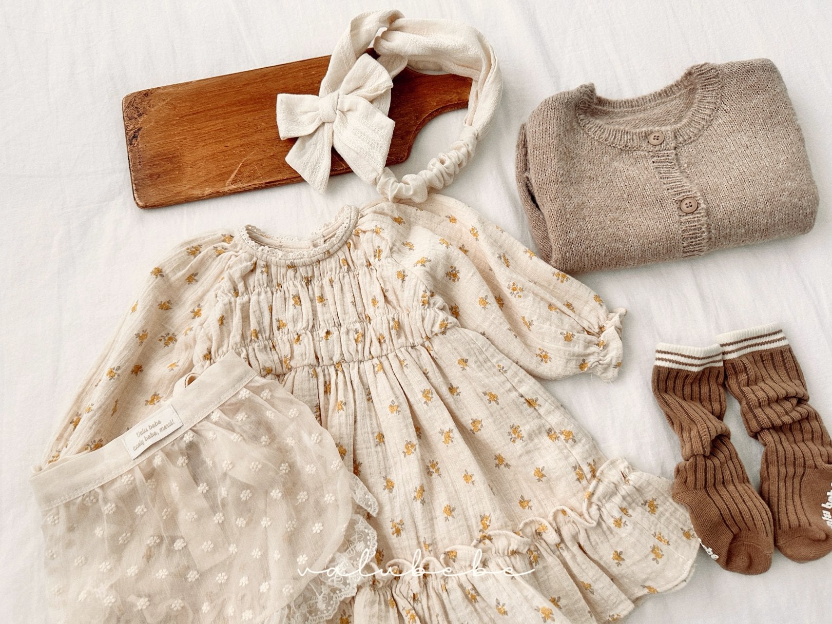 ［valubebe］Saffron flower one-piece (baby)