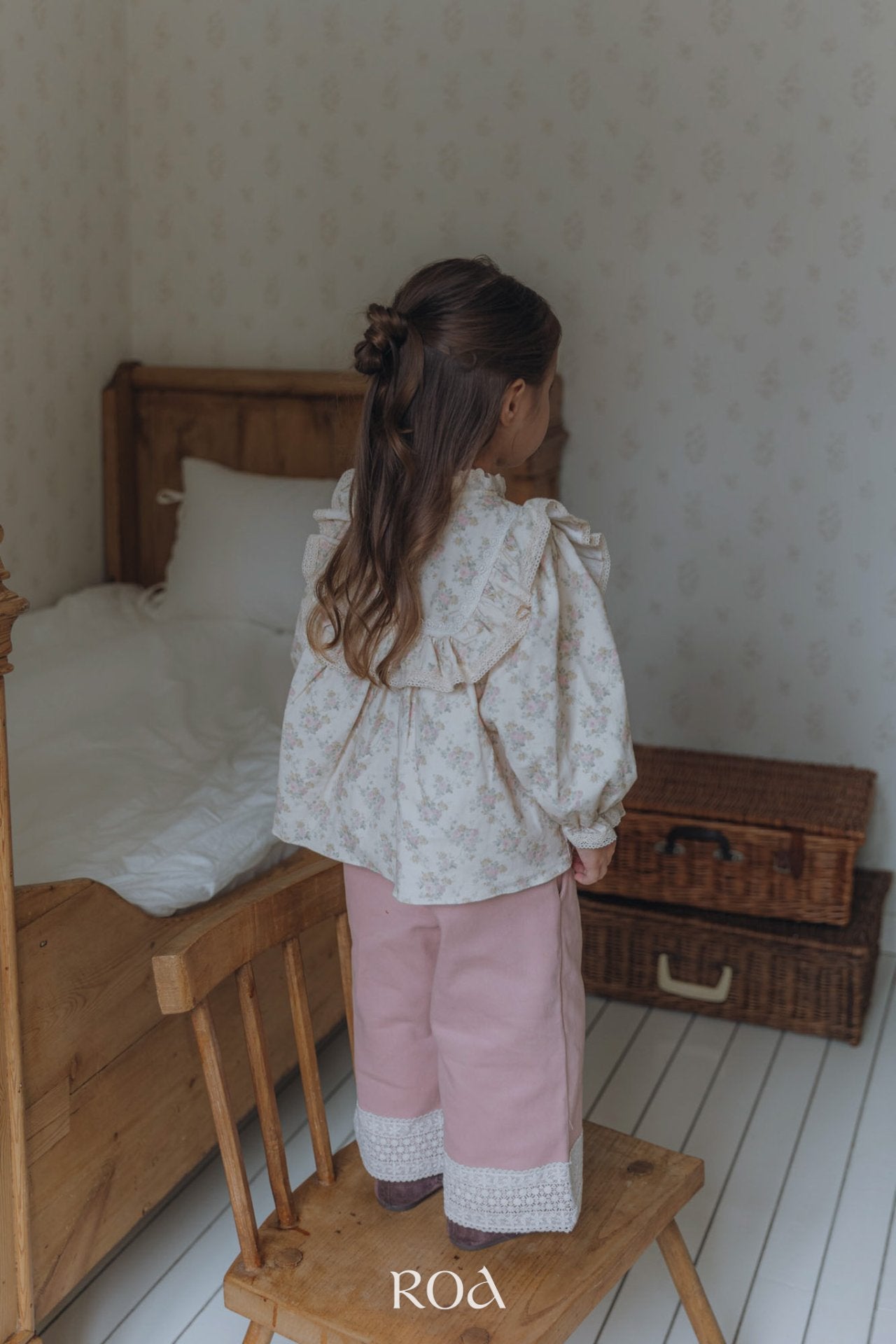 ［ROA］Lace wide pants