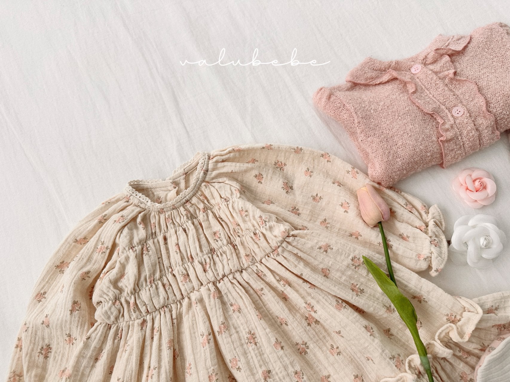 ［valubebe］Saffron flower one-piece (baby)