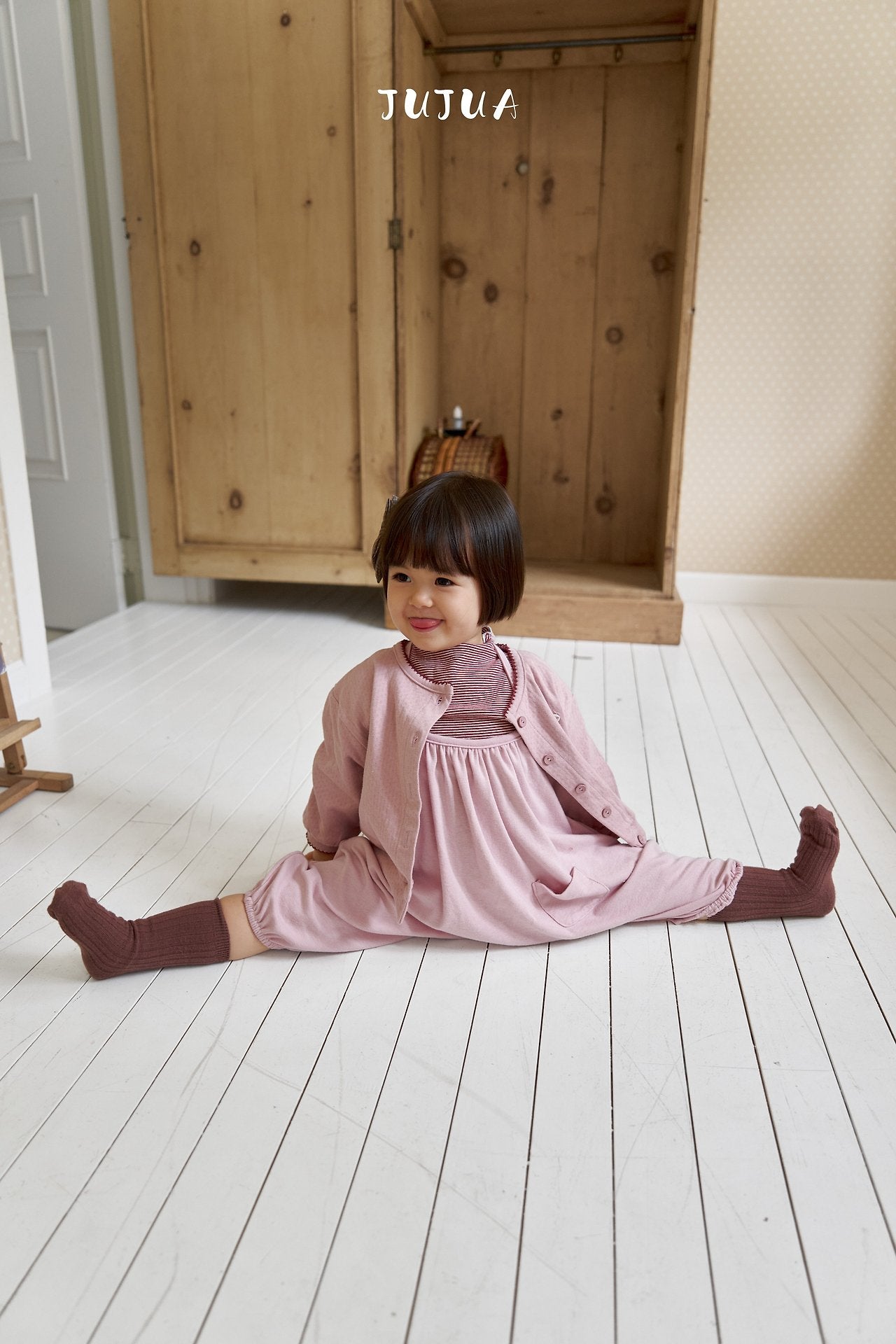 ［jujua］Stripe mellow tops
