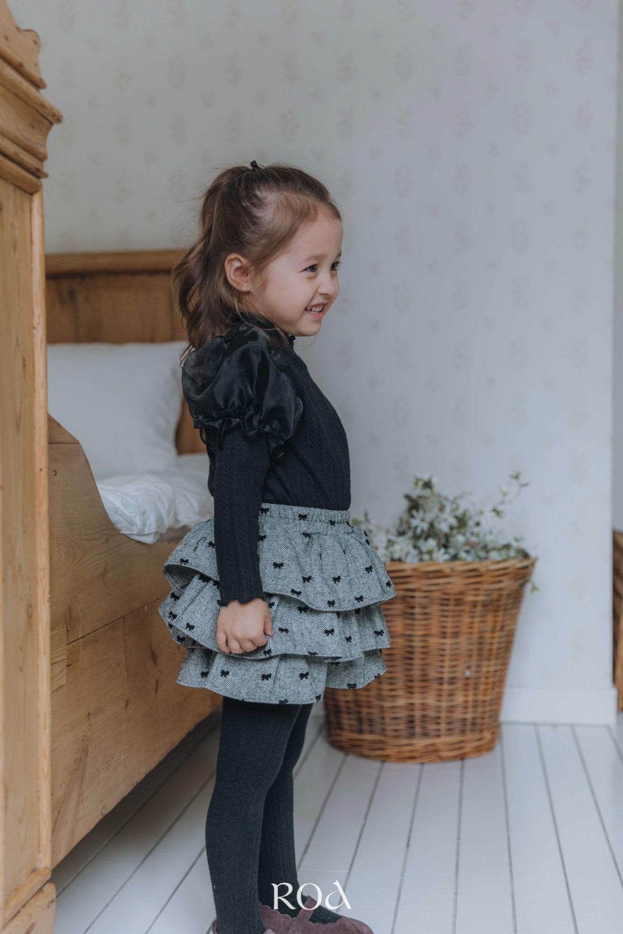 ［ROA］Chloe ribbon cancan pants