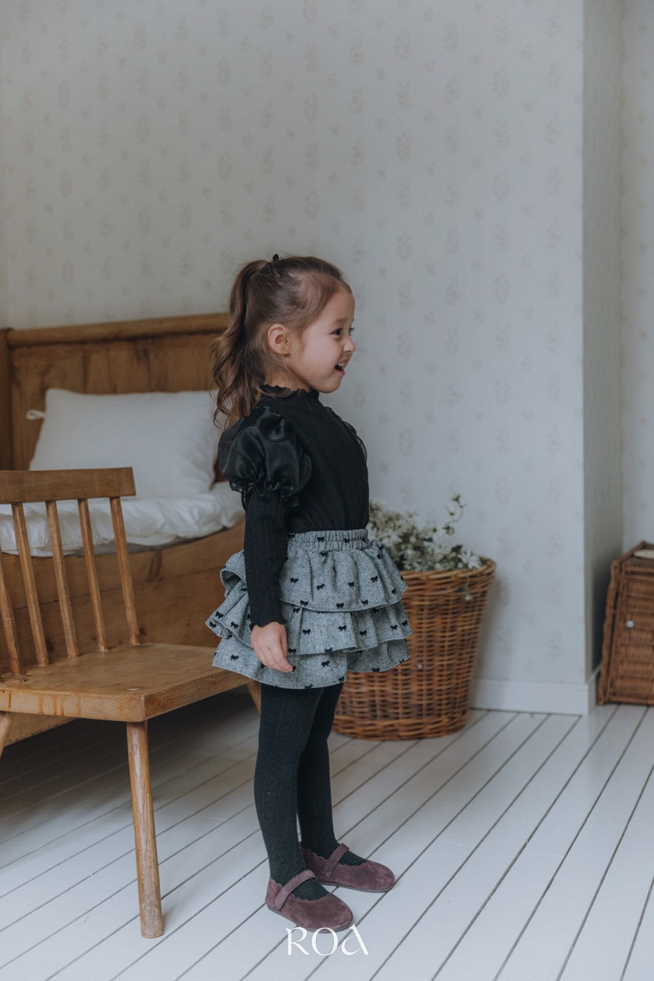 ［ROA］Chloe ribbon cancan pants